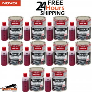 10X NOVOL PROTECT 380 POLYESTER SPRAY FILLER PRIMER KIT WITH 0.8L HARDENER
