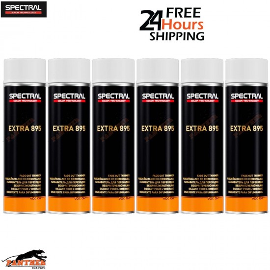 NOVOL Spectral 895 Fade Out Thinner – 6x 500ml Aerosol Cans for Blending