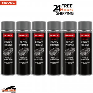 6x NOVOL Grey Epoxy Primer Aerosol 500ml 91141 – Car Paint Refinish Primer