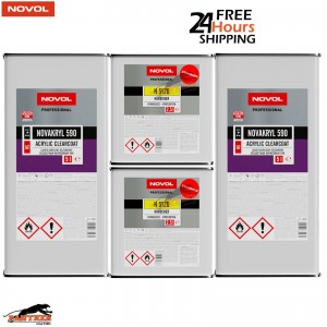 2X NOVOL Novakryl 590 2K HS Clear Lacquer + 2X H5120 Standard Hardener 7.5L Kit