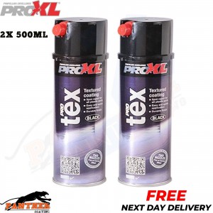 2X PROXL PROTEX TEXTURE COATING BLACK AEROSOL 500ML -PROXL BUMPER PLASTIC TRIM
