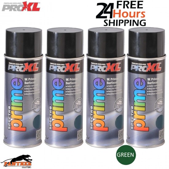 4 X PROXL SPECTRO PRIME AEROSOL 400ML - GREEN -PRO XL SPOT ETCH