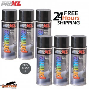 6 X PROXL SPECTRO PRIME AEROSOL 400ML - GREY SHADE 6 - PRO XL SPOT ETCH