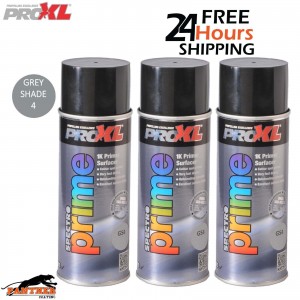 3 X PROXL SPECTRO PRIME AEROSOL 400ML - GREY SHADE 4 - PRO XL SPOT ETCH