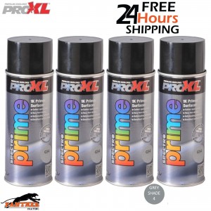 4 X PROXL SPECTRO PRIME AEROSOL 400ML - GREY SHADE 4 - PRO XL SPOT ETCH
