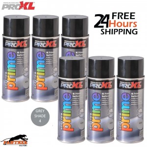 6 X PROXL SPECTRO PRIME AEROSOL 400ML - GREY SHADE 4 - PRO XL SPOT ETCH