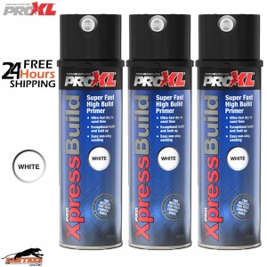 3X ProXL XpressBuild White Primer – 500ml High Build Automotive Aerosol
