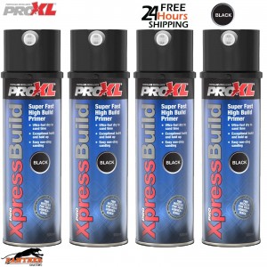 4x ProXL XpressBuild 500ml Black High Build Primer – Professional Aerosol