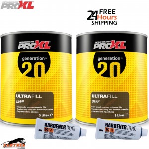 PROXL ULTRAFILL Deep Car Body Filler 3L X2– Generation20 + BPO Hardener
