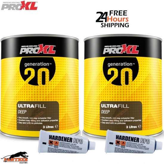PROXL ULTRAFILL Deep Car Body Filler 3L X2– Generation20 + BPO Hardener