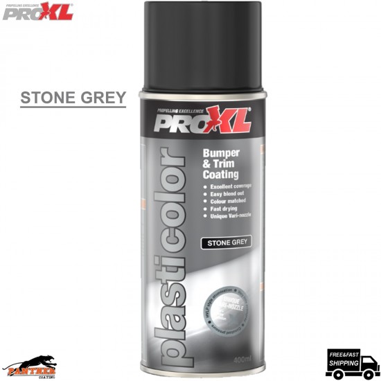 ProXL 1K Plastic Bumper & Trim Paint 400ml Stone Grey – Flexible Coating Spray