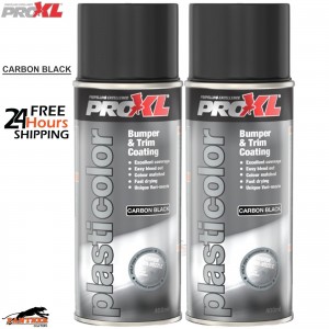 2x ProXL 1K Plastic Paint Carbon Black 400ml – Bumper & Trim Spray Coating