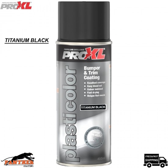 ProXL 1K Plastic Paint Titanium Black 400ml – Bumper & Trim Spray Coating