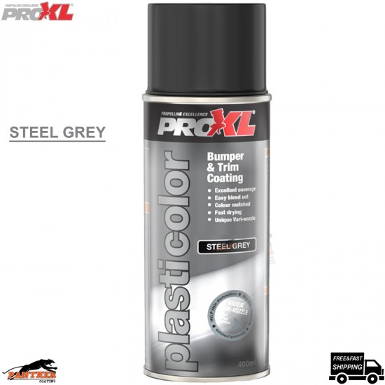 ProXL Plasticolor Steel Grey 400ml – Flexible Bumper & Trim Aerosol