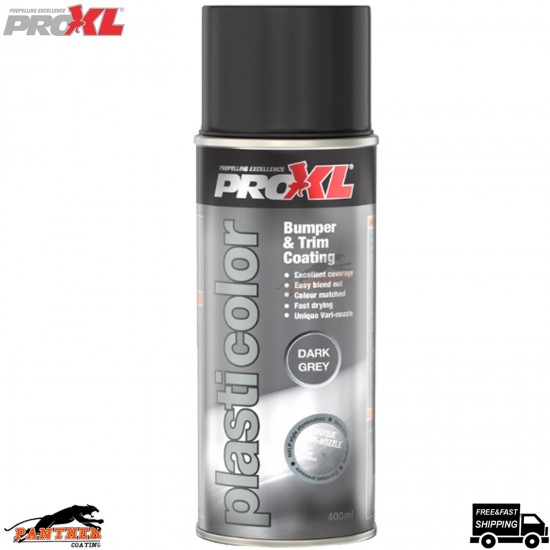 ProXL Plasticolor 400ml Aerosol Paint – Dark Grey Flexible Bumper & Trim Coating