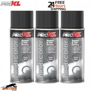 3x ProXL Pro Plasticolor Dark Grey PC5DG – 400ml Flexible Bumper & Trim Spray