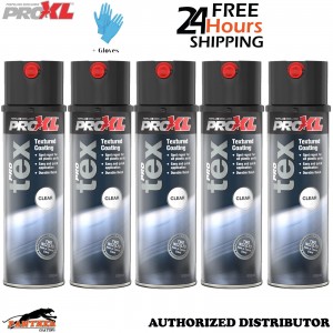 6x ProXL ProTex Clear Texture Coating 500ml Plastic Bumper Trim Spray + Gloves