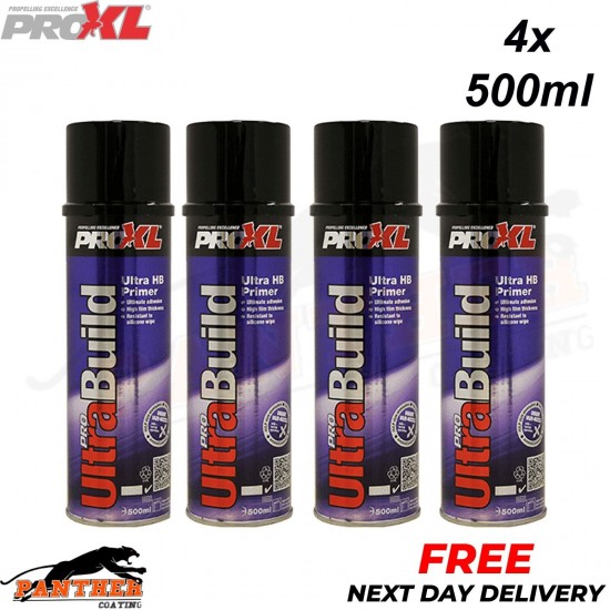4x PROXL Pro Ultra Build High Build Primer Aerosol 500ml Grey - FAST DELIVERY