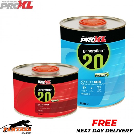 Proxl generation 20 Clearcoats XPRESS605 – VHS RAPID CLEAR COAT 1.5 LITRE KIT