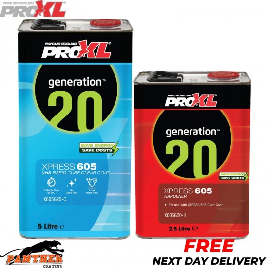Proxl generation 20 ClearCoats XPRESS605 – VHS RAPID CLEAR COAT 7.5 LITRE KIT