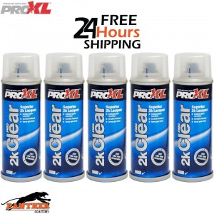 5x PROXL PRO 2K CLEAR Lacquer Petrol Resistant Aerosol Spray Paint 500ml