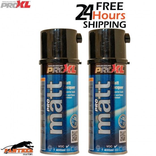 2 X PROXL PROMATT 1K PETROL RESISTANT MATT LACQUER CLEARCOAT AEROSOL 400ML