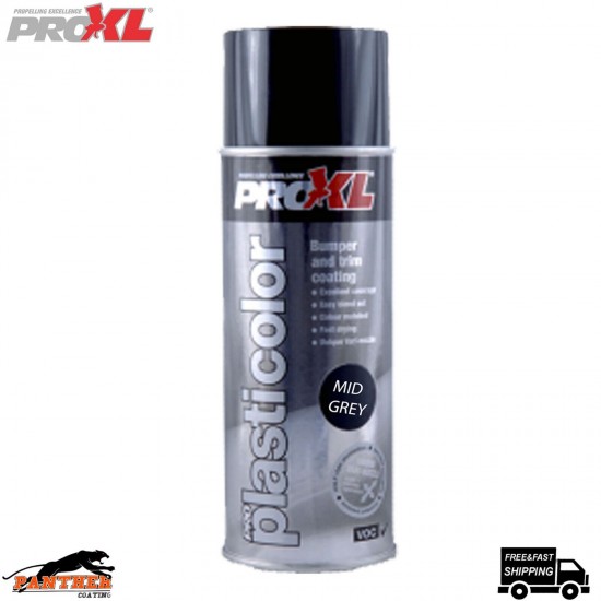 PROXL PRO PLASTICOLOR BUMPER TRIM PAINT AEROSOL 400ML - PC5MG MID GREY