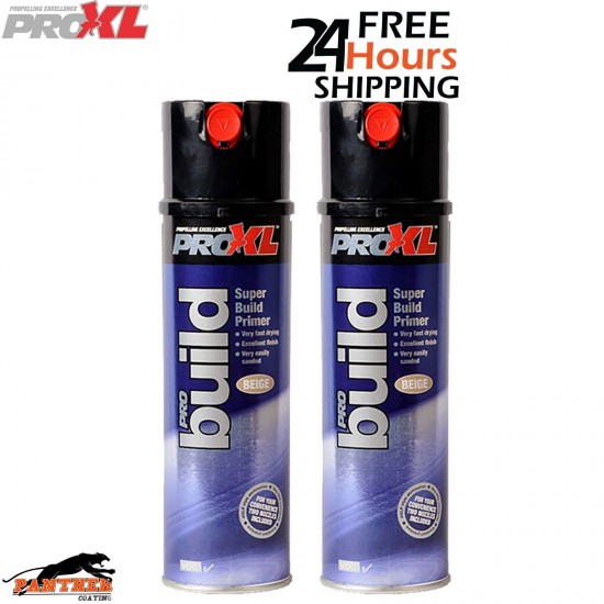 2x PROXL Pro Build Super Build Beige primer Aerosol (500ml) CAN HIGH QUALITY