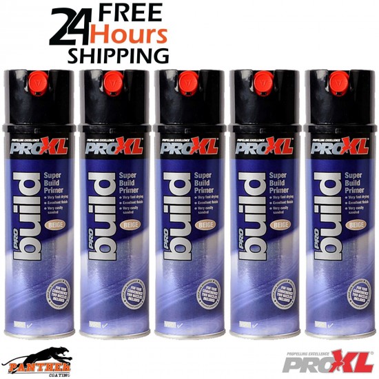 5x PROXL Pro Build Super Build Beige primer Aerosol (500ml) CAN HIGH QUALITY