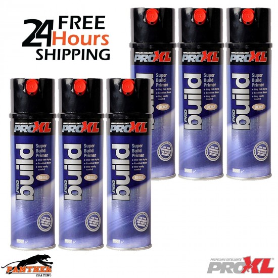 6x PROXL Pro Build Super Build Beige primer Aerosol (500ml) CAN HIGH QUALITY