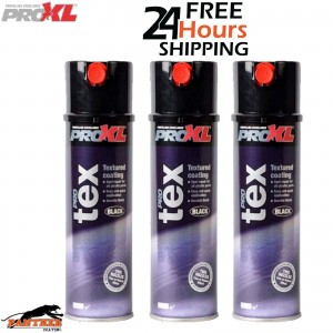 3x PROXL PROTEX TEXTURE COATING BLACK AEROSOL 500ML - BUMPER PLASTIC TRIM