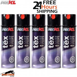 5x PROXL PROTEX TEXTURE COATING BLACK AEROSOL 500ML - BUMPER PLASTIC TRIM