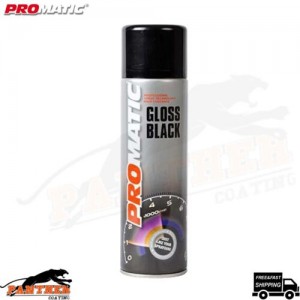 1X PROMATIC GLOSS BLACK AEROSOL LACQUER GB500 500ML