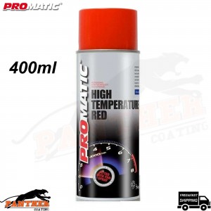 1 X PROMATIC HTR400 HIGH TEMPERATURE RED PAINT AEROSOL 400ML - HIGH TEMP