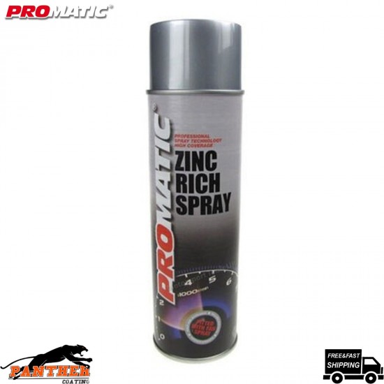 Promatic Zinc Rich Primer Spray Paint Aerosol Auto 500ml Multi Purpose