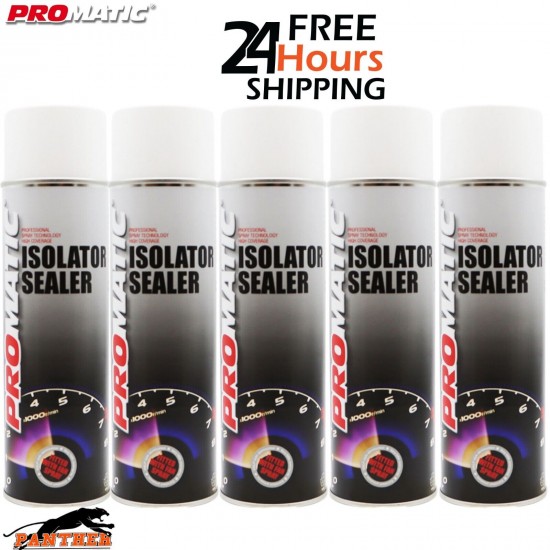 5 x PROMATIC ISOLATOR SEALER SPRAY AEROSOL PRIMER - 500ML - FREE DELIVERY