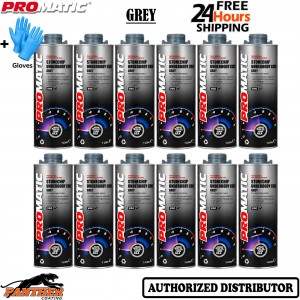 12X Promatic SCG-1 Grey Stonechip 1L Car Underbody Protection Coating + Gloves