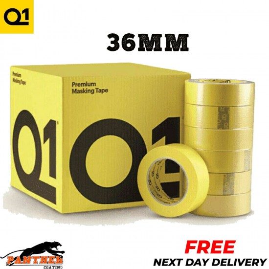 Q1 PREMIUM AUTOMOTIVE MASKING TAPE 110c - Box of 1.5" Inch 36mm x 50m 24 Rolls