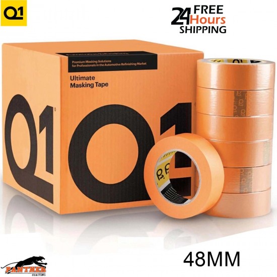 Q1 Orange Tape High Performance 120 Degree 48mm PAINTING AUTOMOTIVE Easy Tear