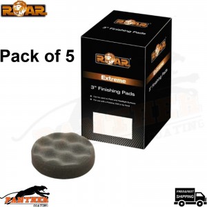 ROAR RA982-5 3'' Black Compound Polish Finishing Foams Pack of 5 - 75MM