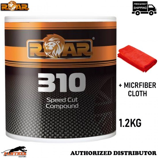 ROAR 310 Car Polish Speed Cut Compound 1.2KG High Shine + Micro Fiber Cloth