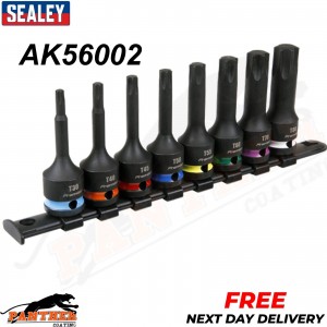 Sealey AK56002 8pc 1/2"Sq Drive TRX-Star* Impact Socket Bit Set