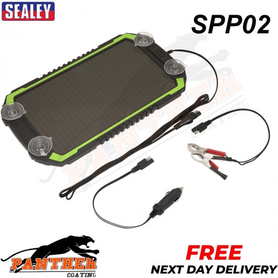 Sealey SPP02 Solar Power Panel 12V/2.4W Boats Caravans Camping Car Van