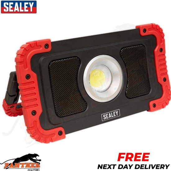 Sealey LED100WS 20W COB LED Rechargeable Floodlight Wireless Speakers&Power Bank