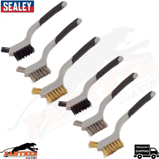 2x Sealey WB100 Wire Brush Set 3pc Miniature