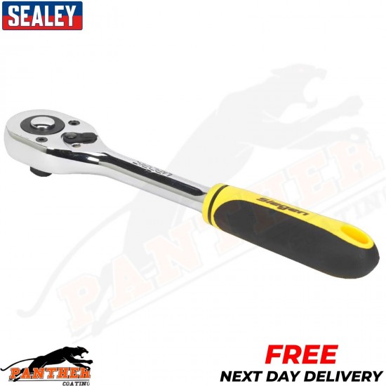 Sealey S0853 Ratchet Wrench with Comfort Grip Flip Reverse, 1/2" Square Drive
