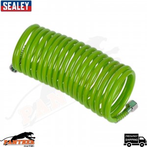 Sealey SA335G PE Coiled Air Hose 5m x 5mm with 1/4"BSP Unions