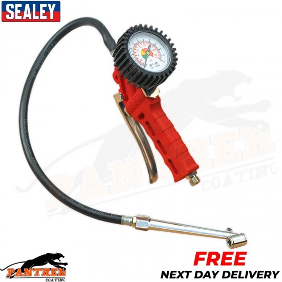 Sealey SA9312 Air Line Tyre Inflator with Twin Push-On Connector