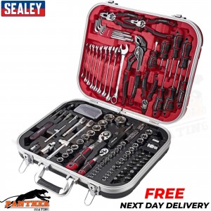 Sealey Premier AK7980 - 144 Piece Mechanics Tool Kit in Storage Case - Red