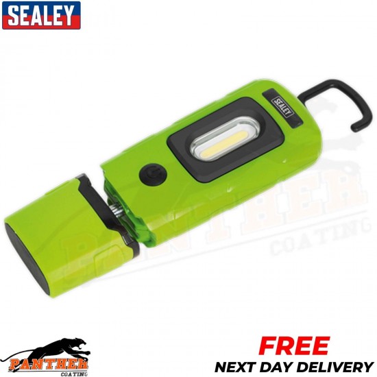 Sealey LED3601G Rechargeable 360° Inspection Lamp 3W COB+1W LED Torch